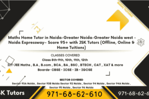 Expert Maths Home Tutor & Online Tuition in Noida Sector 93A, 93B, 92, 94, 94A, 95 & 96 Noida
