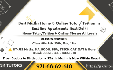 Best Maths Home Tutor in East End Apartment East Delhi